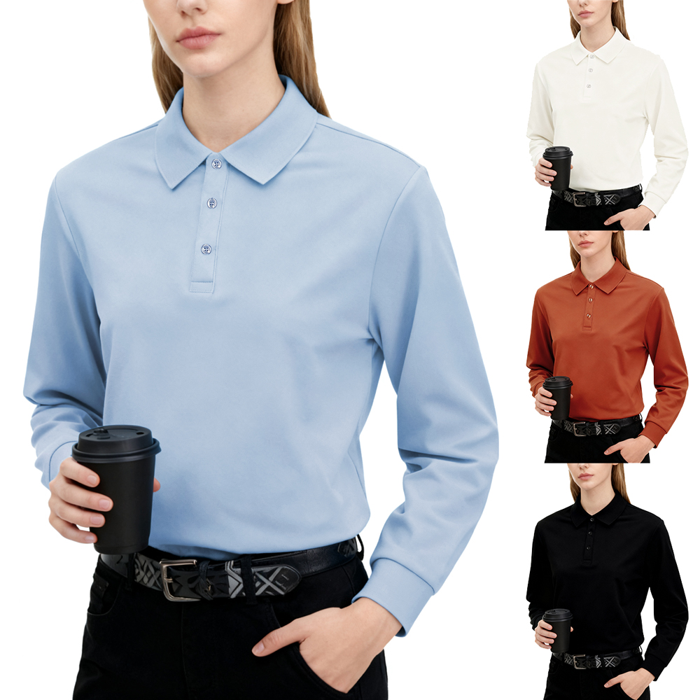 Solid Polo Shirts Womens Long  - đánh giá và giá Golf Equipment Women