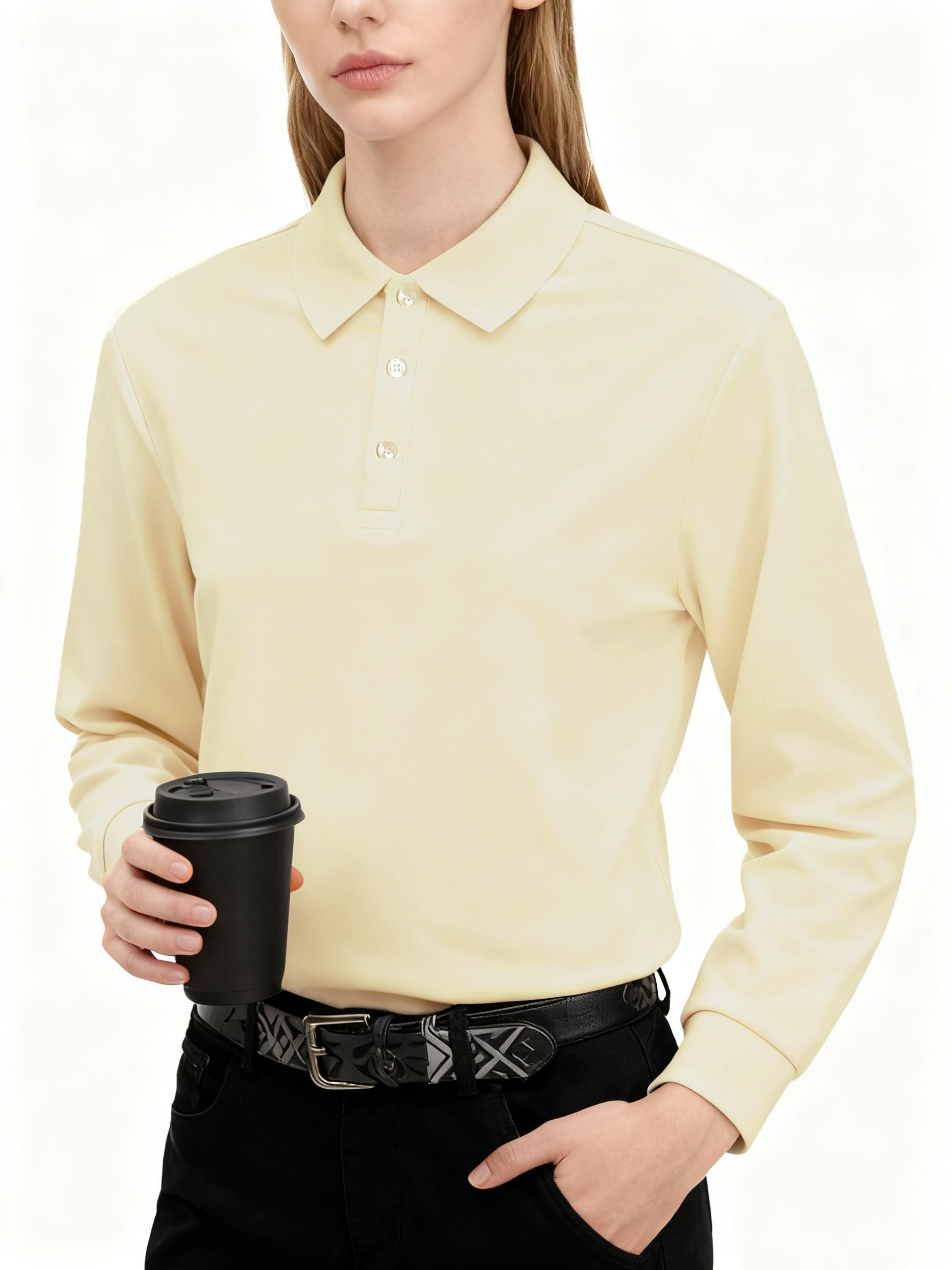 Solid Polo Shirts Womens Long  - đánh giá và giá Golf Equipment Women
