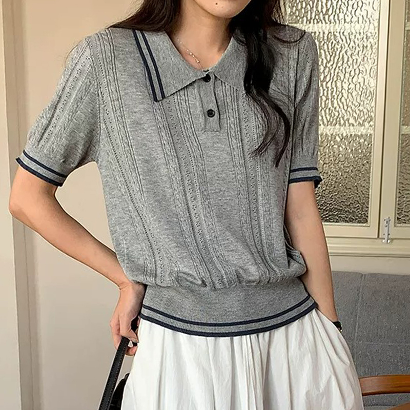 Short Sleeve Polo Neck Knit To - đánh giá và giá Golf Equipment Women