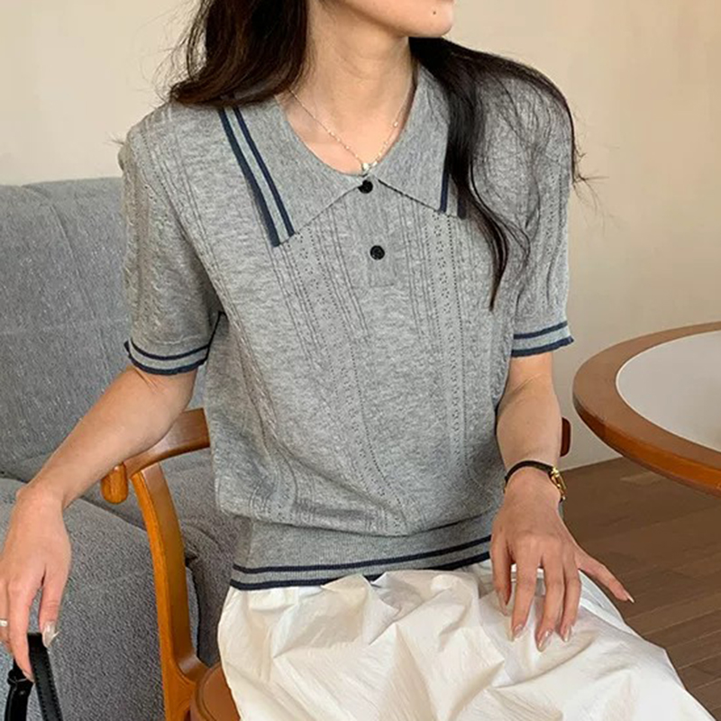 Short Sleeve Polo Neck Knit To - đánh giá và giá Golf Equipment Women